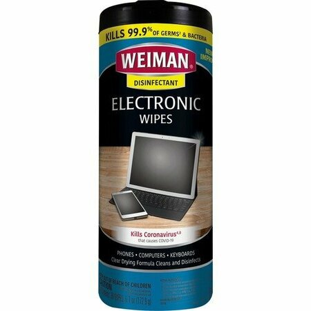 WEIMAN PRODUCTS Cleaning Wipes, f/Electronics, 7ft x8in, White WMN93A